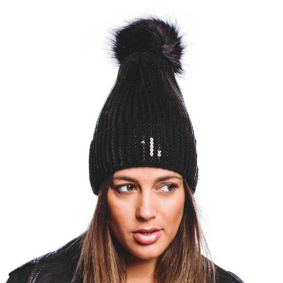 Sparky Sequin Beanie With Pom-pom - Picture 1 of 1